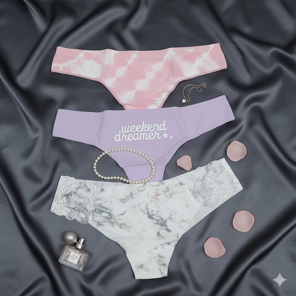 Victoria's Secret PINK Seamless Thong Panties - 3 Pack